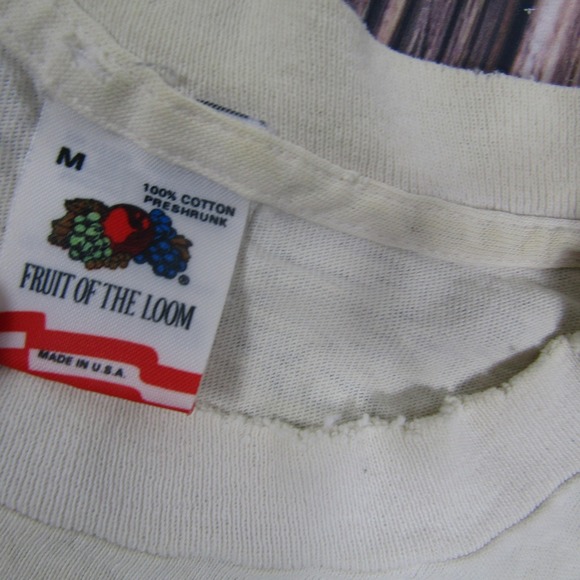 Vintage Fruit Of The Loom Buckeye Road Race Shirt Mens Medium White Cycling Tee - Picture 2 of 8